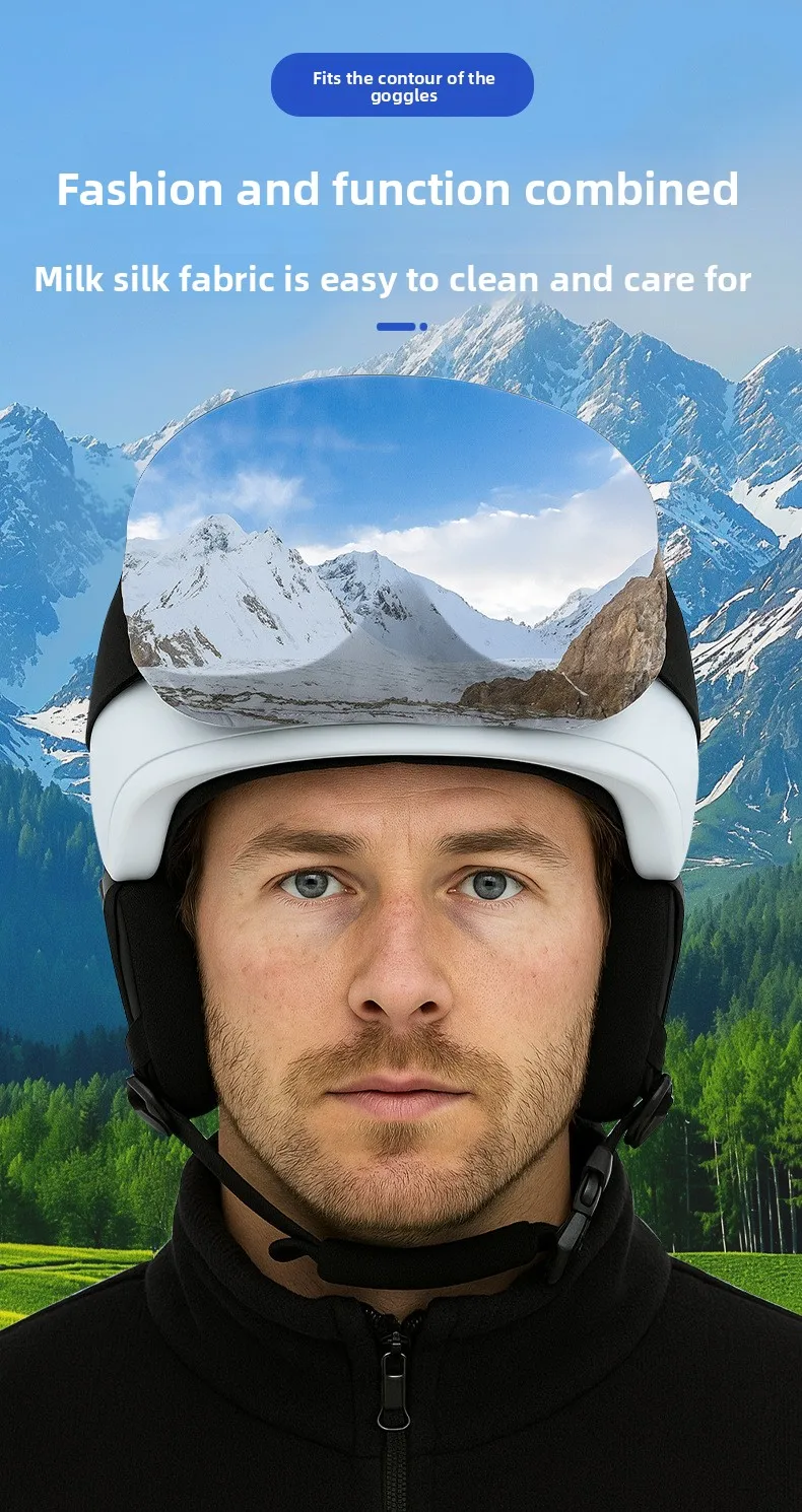 1/2/4/6Pcs Ski Goggles Protective Cover Fashion Snow Mountain Starry Print Portable Dust-proof Scratch-Proof Ski Eyewear Cover