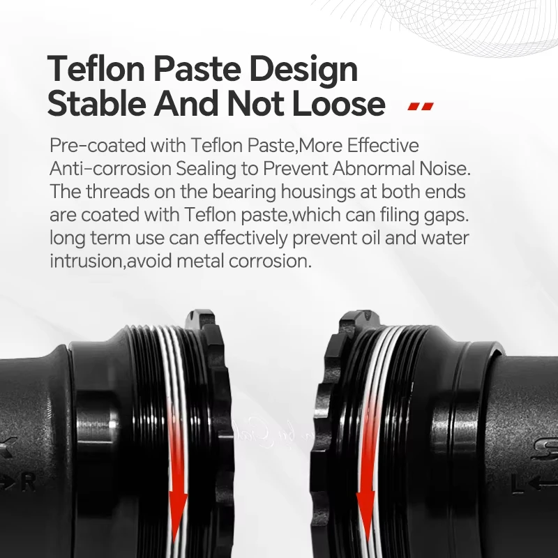 High-Performance T47 Threaded Bottom Bracket - 68/77/85.5mm for 24mm & DUB Axle, Ceramic/Steel Bearings, Smooth for Road bikes