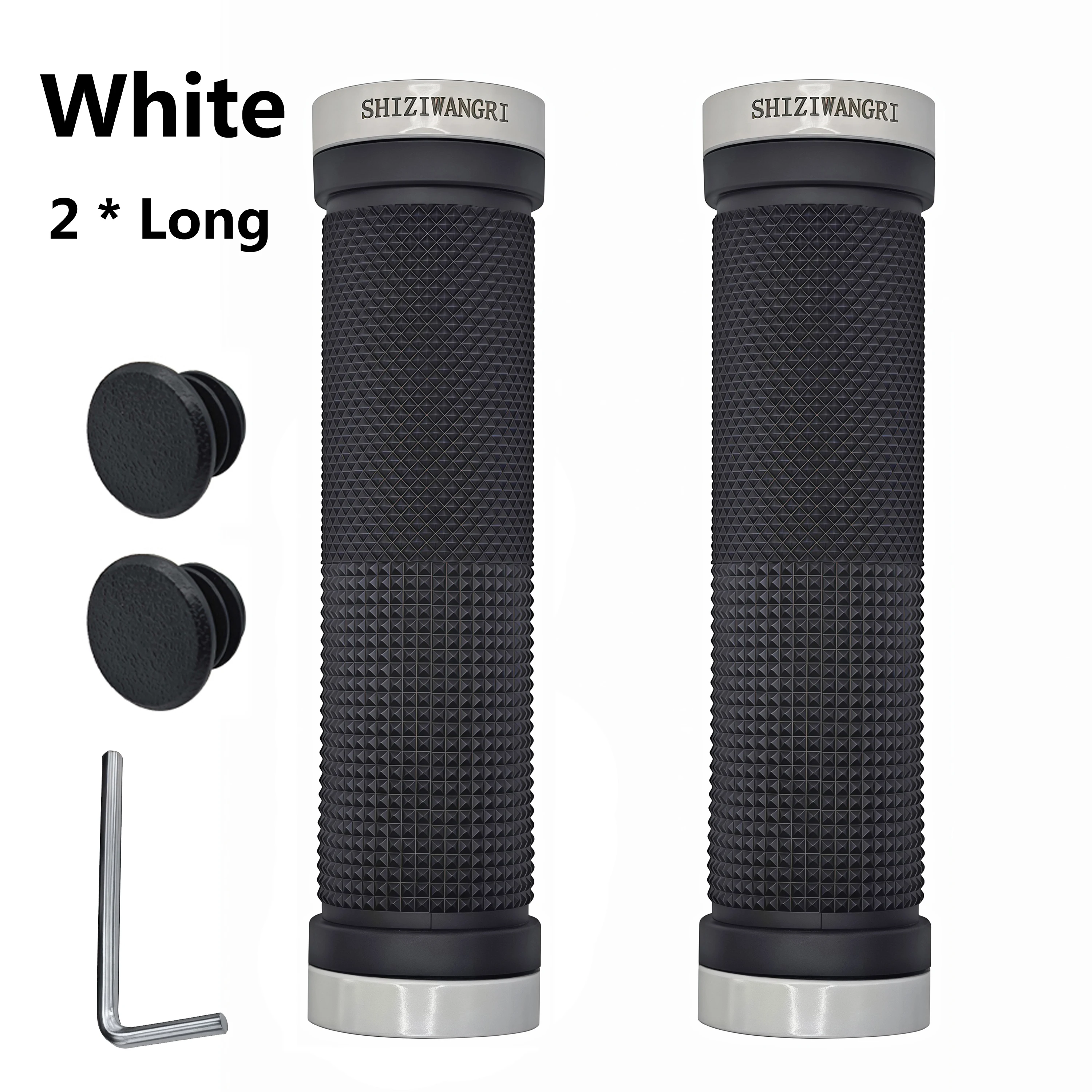 SHIZIWANGRI MTB Grips 80mm/129mm High Quality Rubber Bicycle Handlebar Anti-Skid Cover Rubber Bike Gloves Turn Handle