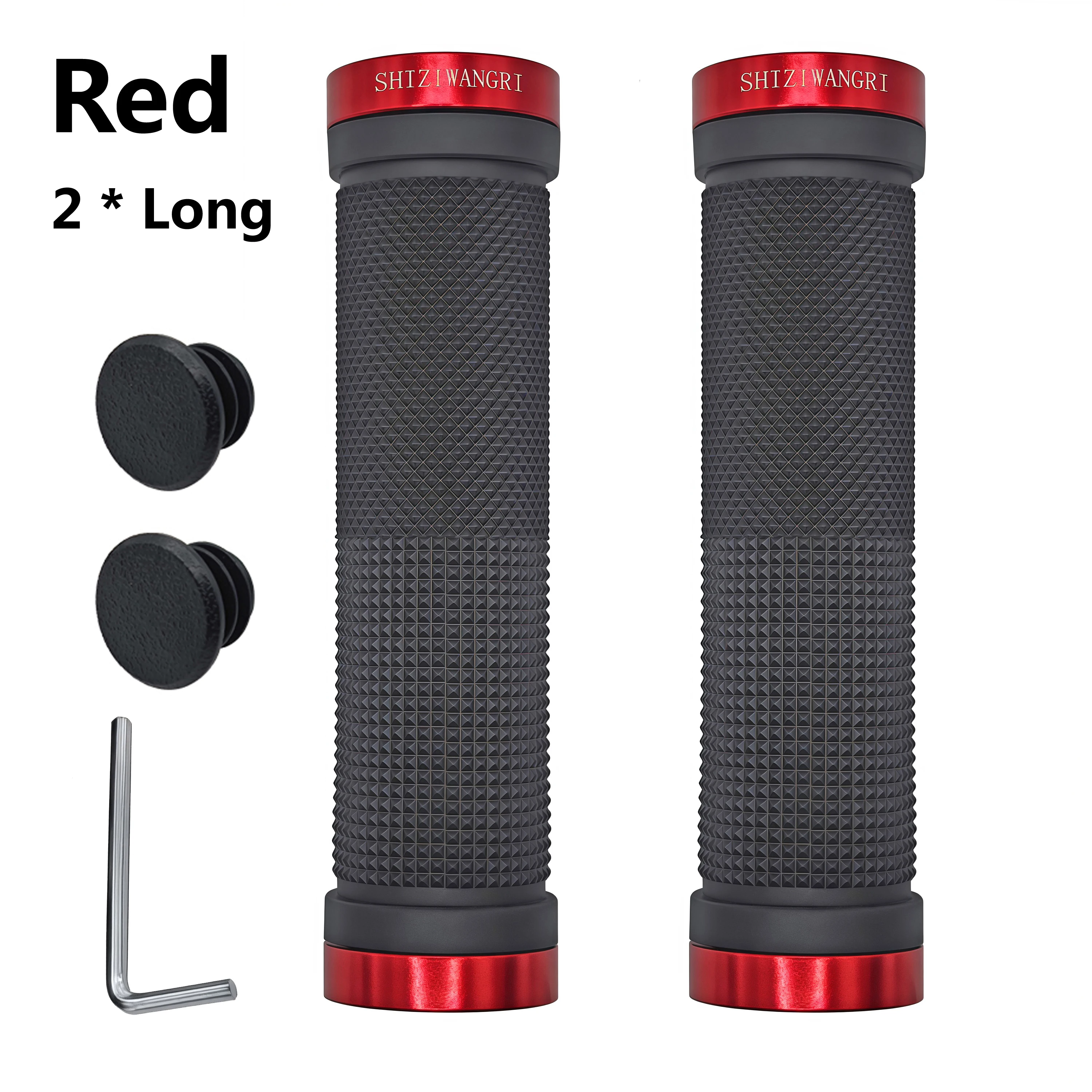 SHIZIWANGRI MTB Grips 80mm/129mm High Quality Rubber Bicycle Handlebar Anti-Skid Cover Rubber Bike Gloves Turn Handle