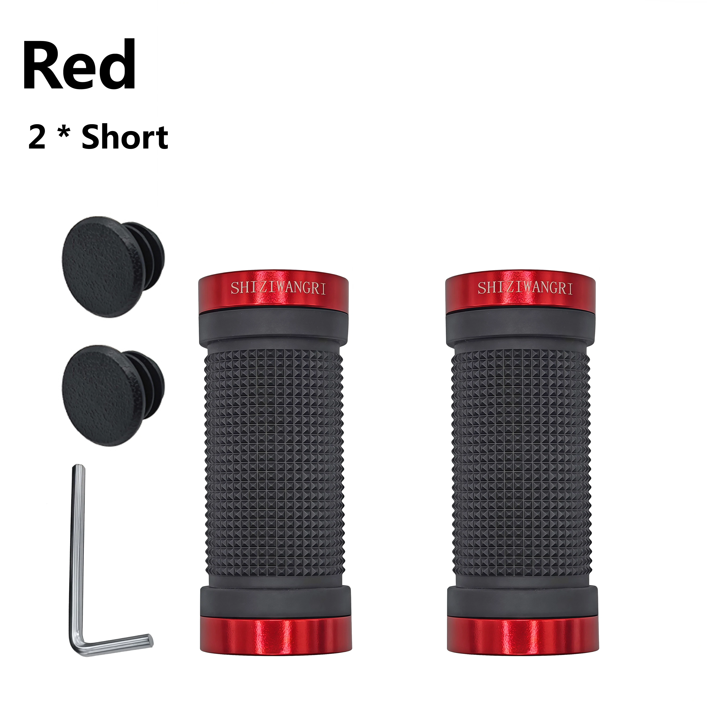 SHIZIWANGRI MTB Grips 80mm/129mm High Quality Rubber Bicycle Handlebar Anti-Skid Cover Rubber Bike Gloves Turn Handle