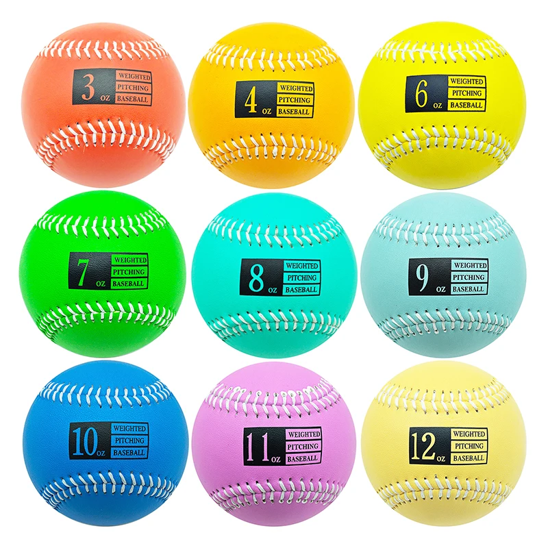Professional Weighted Baseballs 3oz-12oz 9 Inch Arm Strength Training Balls for Baseball Softball Pitching Practice Equipment