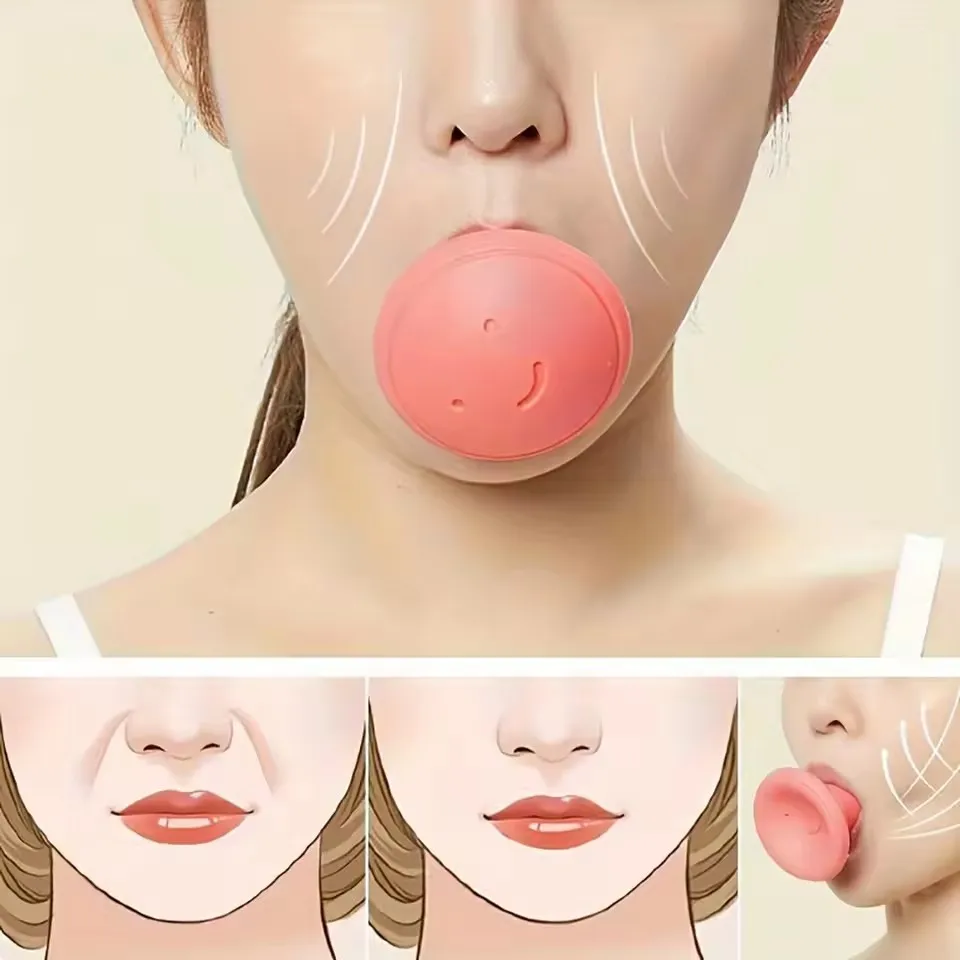 Fast Thin Face Silica Gel Mouth Jaw Exerciser Slimming Face Lift Tool Chin V-Shape Face Lifting Anti-wrinkle Removal Blow Breath