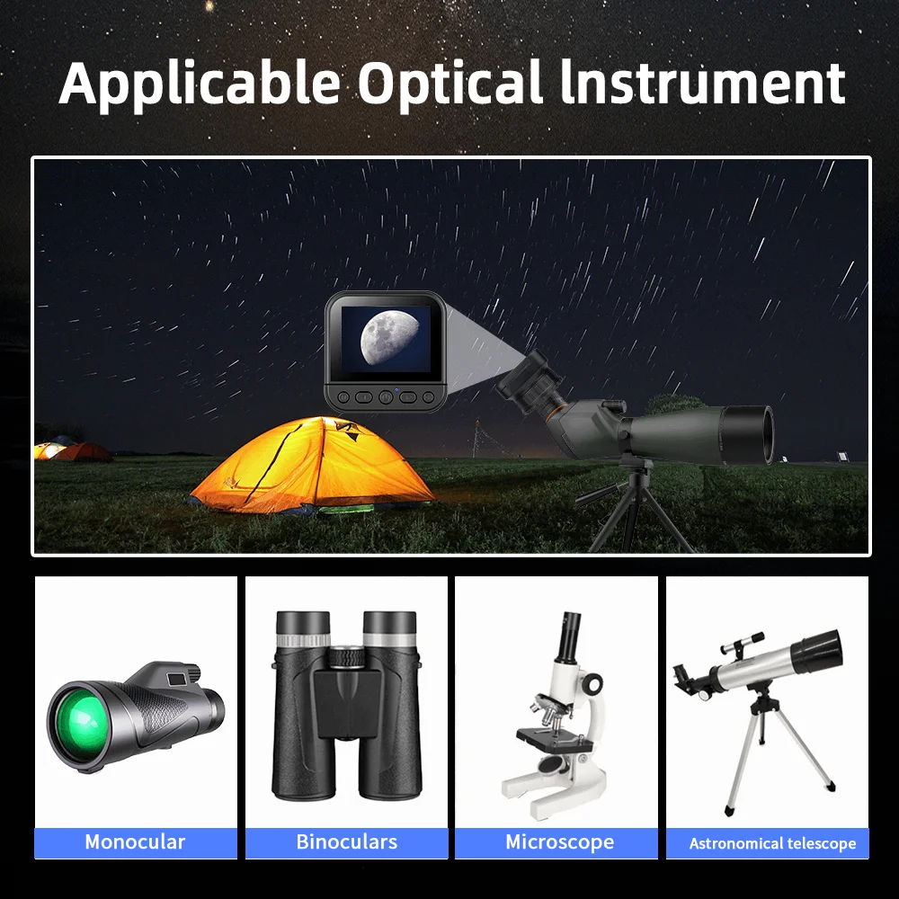 New 2.4G WIFI Electronic Eyepiece 64MP 4K HD 16X Digital Astronomical Telescope Eyepiece Electronic Camera Screen