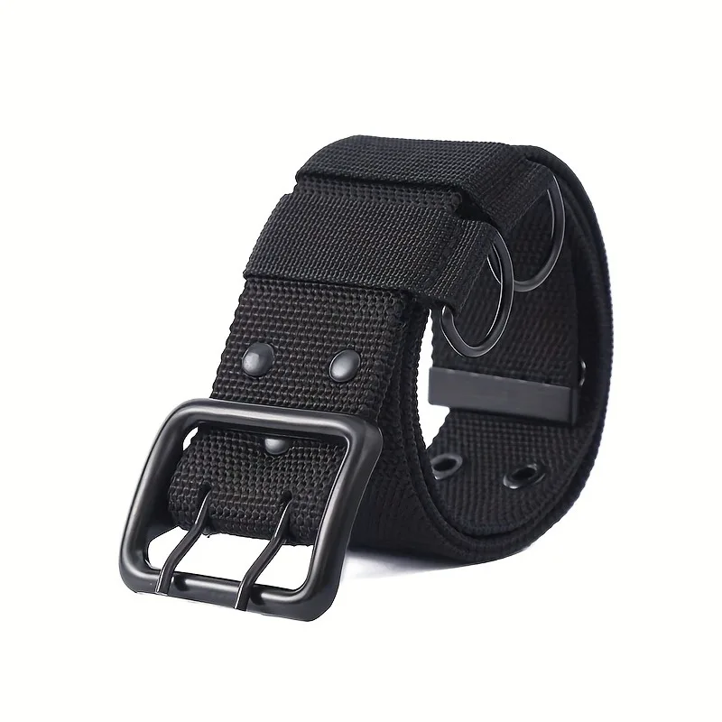 New Wide Double - Layer Canvas Tactical Belt for Men | Outdoor & Casual | All - Size Available | Heavy - Duty for Big and Tall