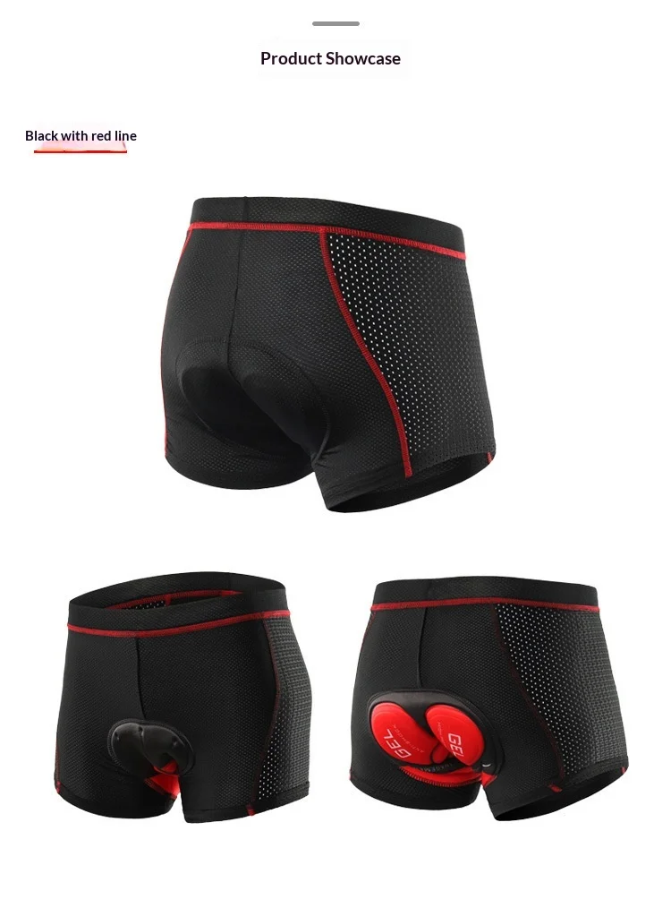 OFFBONDAGE Cycling Shorts Men Breathable Mesh Cycling Underwear 5D Gel Pad Shockproof MTB Bike Shorts Cycling Clothes