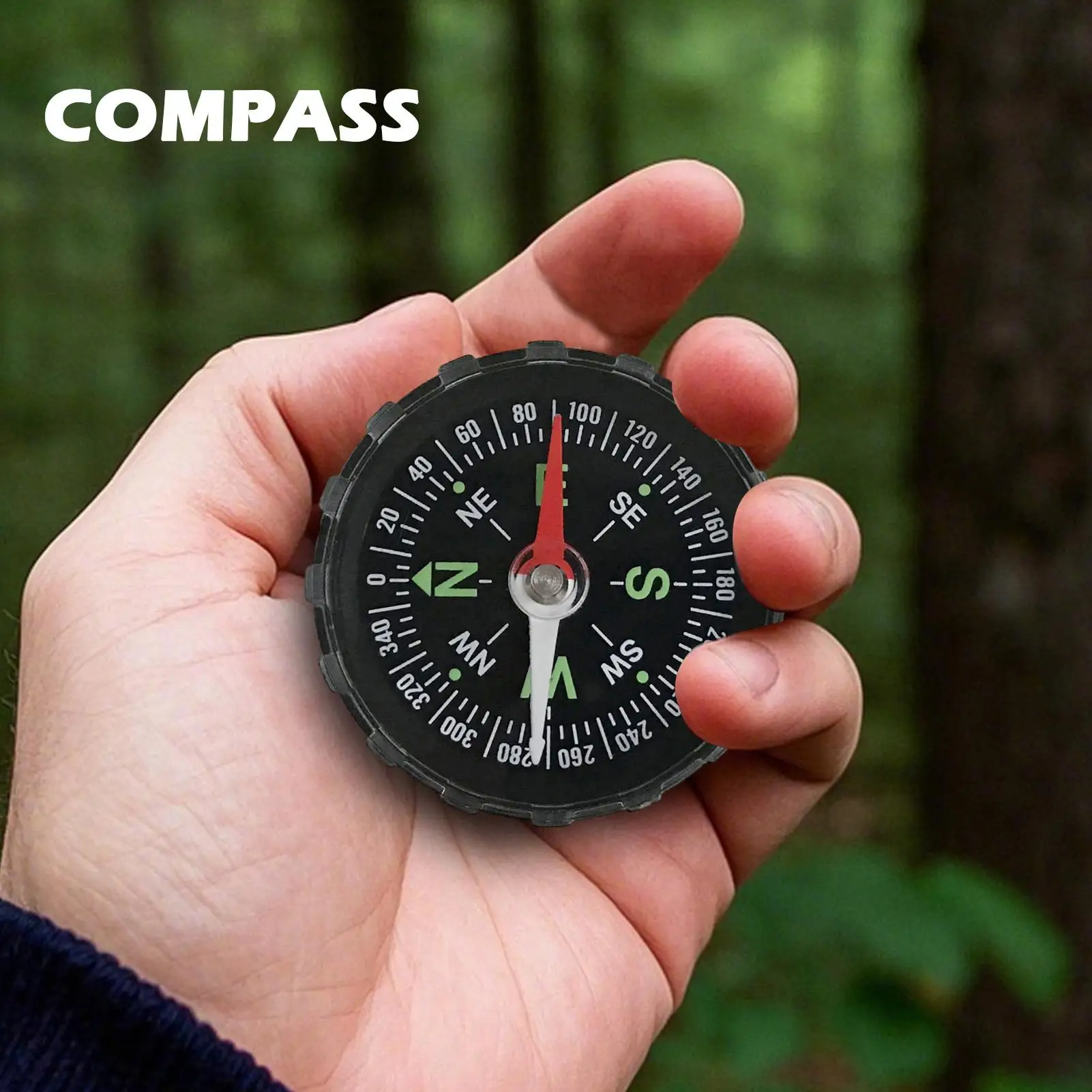 Compass Camping Waterproof Multifunctional Sighting Navigation Compass for Survival Traveling Mountaineering Boating Outdoor