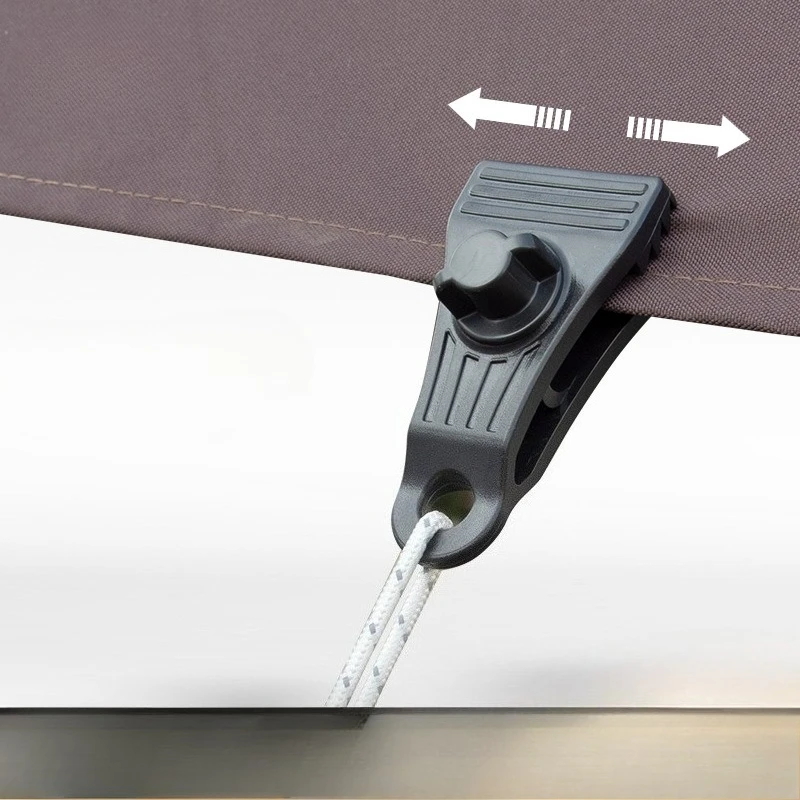 10PCS Outdoor Tent Clip Windproof Fixing Clips Camping Heavy-duty Tent Guy Line Hooks Tarpaulin Rope Fasteners for Tarps Awnings