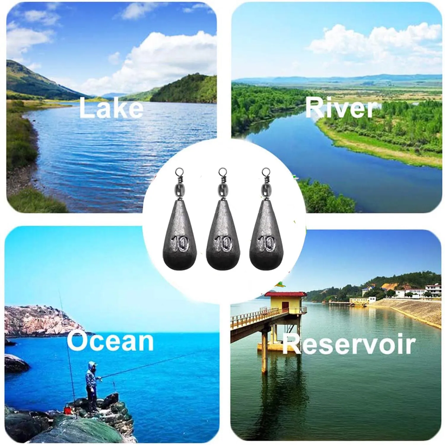 10pcs/lot Drop Shot Fishing Sinker 7g 10g 15g 20g 25g 30g Fishing Swivel Carp Fishing Weight Fishing Tackle Accessories