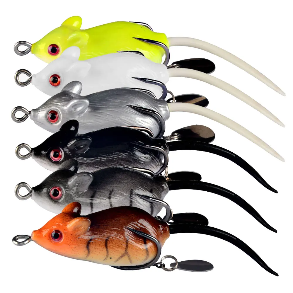1pc Frog Topwater Lure Floating Baits with Weedless Hooks for Bass Lures