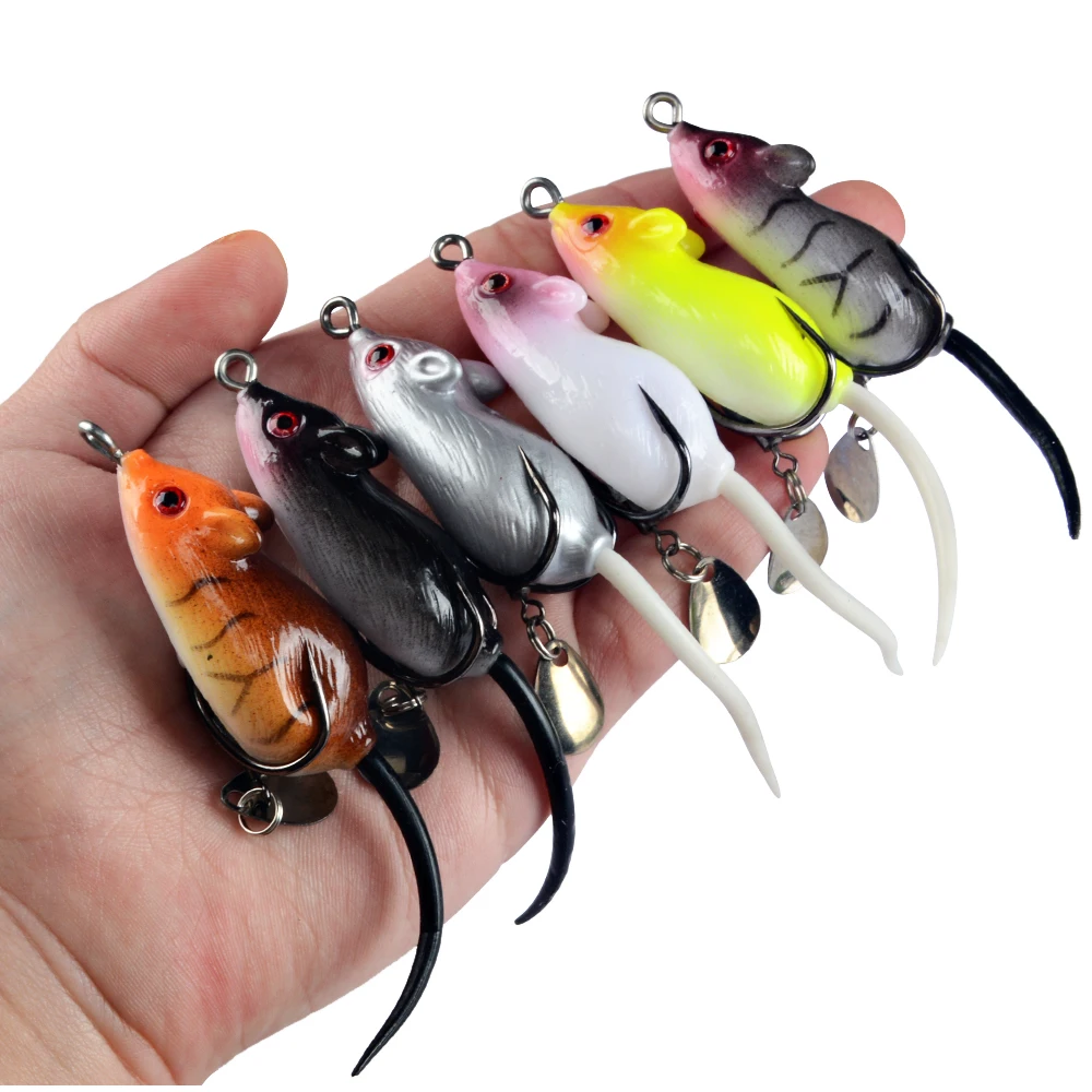 1pc Frog Topwater Lure Floating Baits with Weedless Hooks for Bass Lures