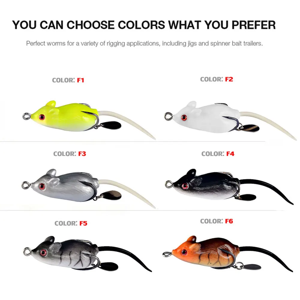 1pc Frog Topwater Lure Floating Baits with Weedless Hooks for Bass Lures