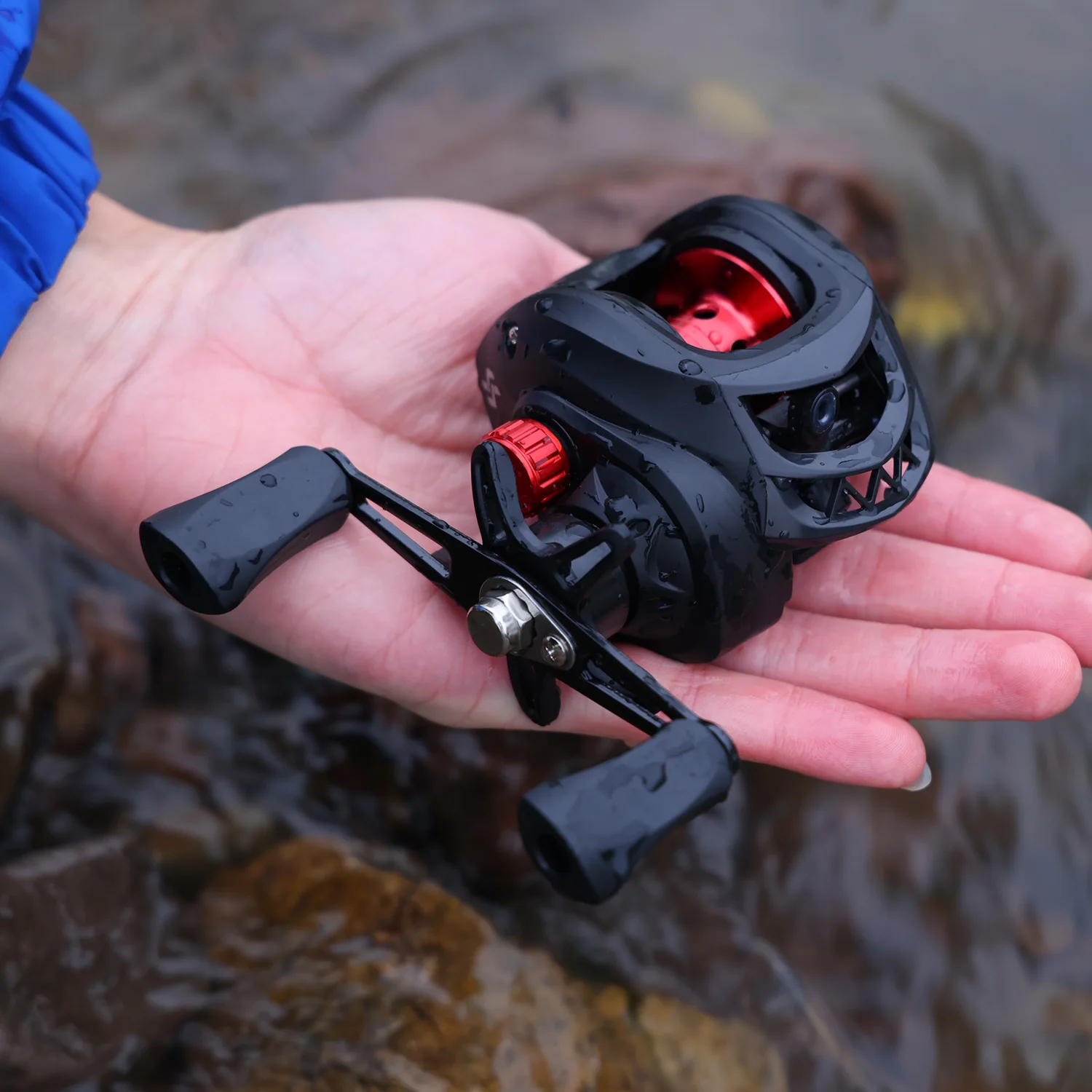 Sougayilang Baitcasting Reel Magnetic Braking System 7.2:1 Gear Ratio Aluminum Spool 8KG Max Drag Freshwater Fishing Coil