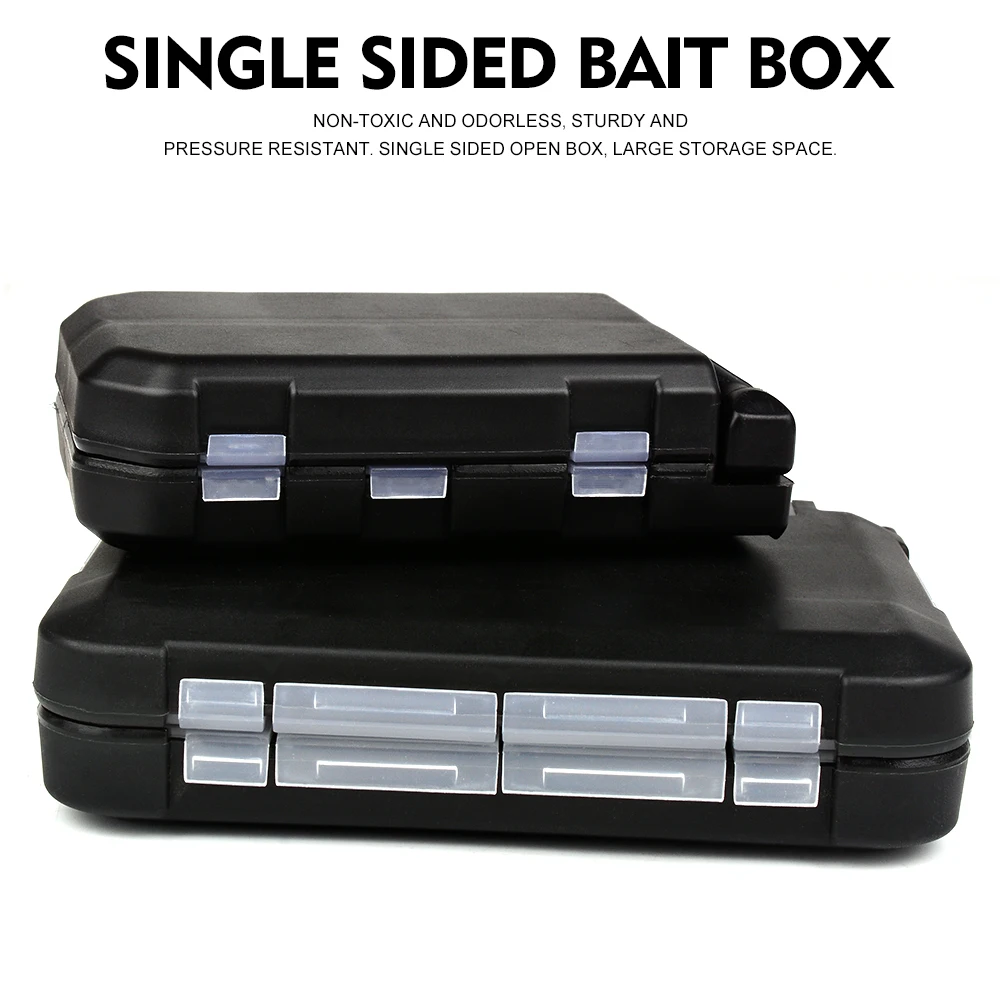 PROBEROS 1PC Plastic Fishing Tackle Bait Storage Boxes Portable Double-Sided Lure Hook Organizer Mini Utility Lures Fishing Box
