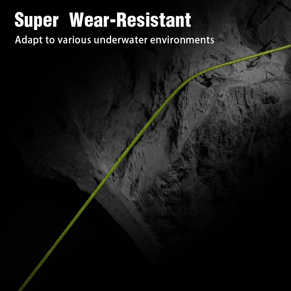 BAKAWA 4X Braided Fishing Line PE Fishing Wire 100M 300M 500M 1000M Abrasion Resistant Super Strong Multifilament Smooth Casting
