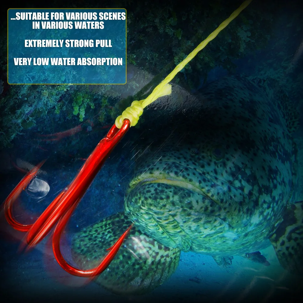 BAKAWA 4X Braided Fishing Line PE Fishing Wire 100M 300M 500M 1000M Abrasion Resistant Super Strong Multifilament Smooth Casting