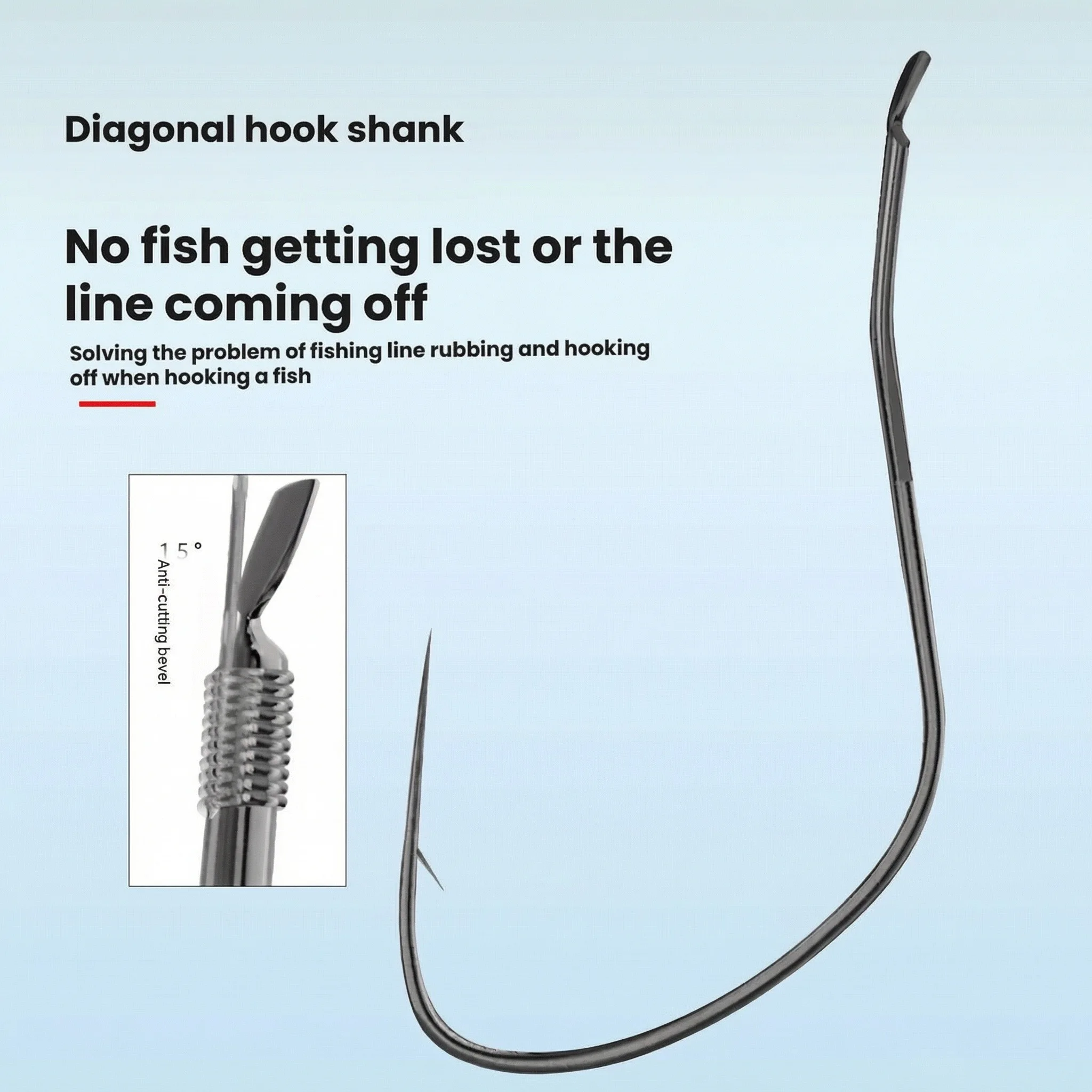 Wolf Tooth Fishing Hooks Competition Special Curved Shaped Hooks Designed for Slip Lip Catfish Suitable for Carp And Grassfish
