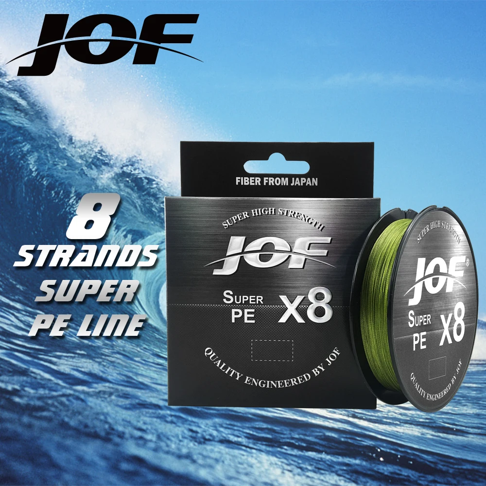 JOF X8 100M/150M/300M/500M PE Fishing Line Super Strong Braided Wire - Durable Multicolor Monofilament Line for Angling