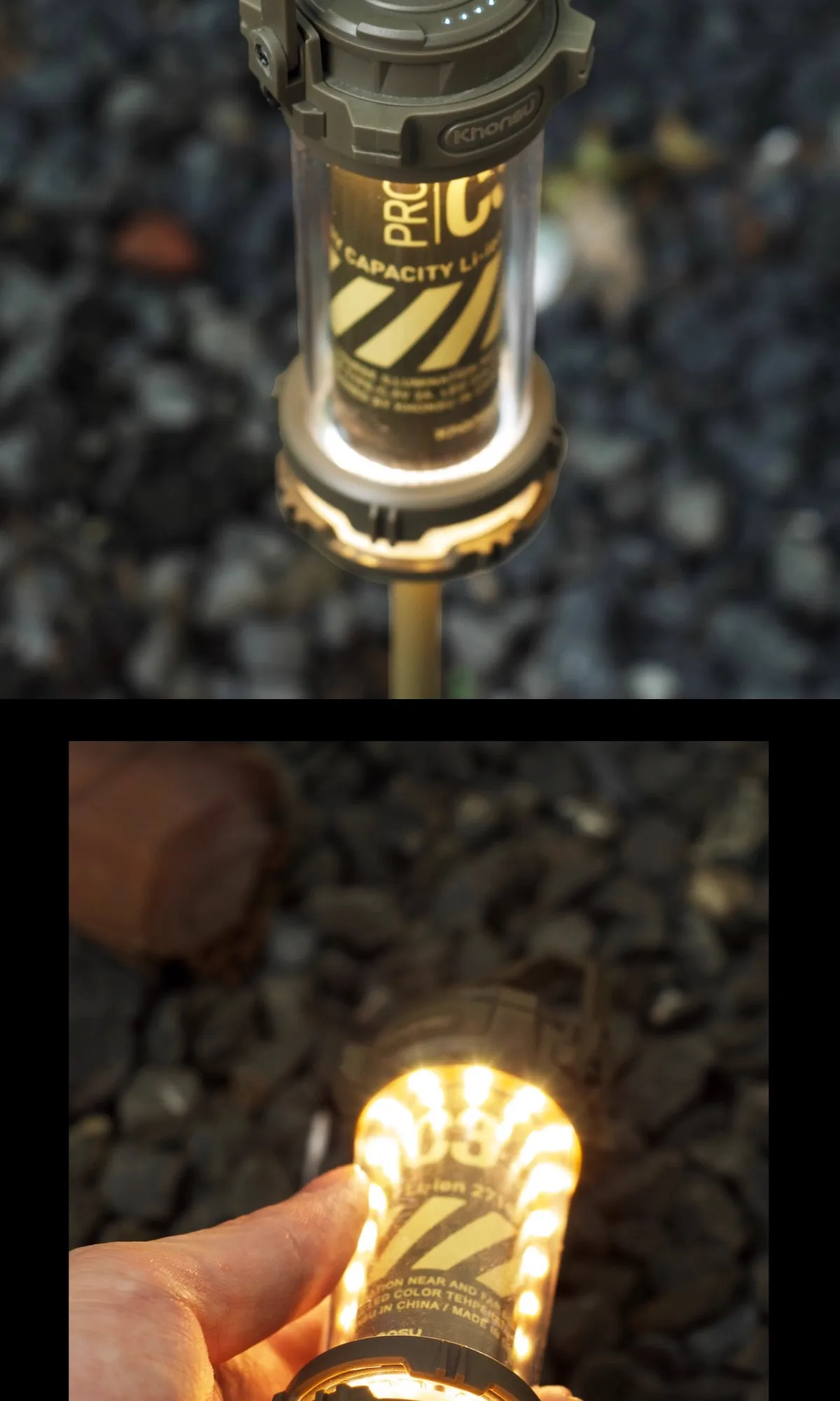 5000mAh Tactical Camping Lamp Portable Rechargeable Tent Lamp Outdoor LED Flashlight For Outdoor Camping Hiking Fishing