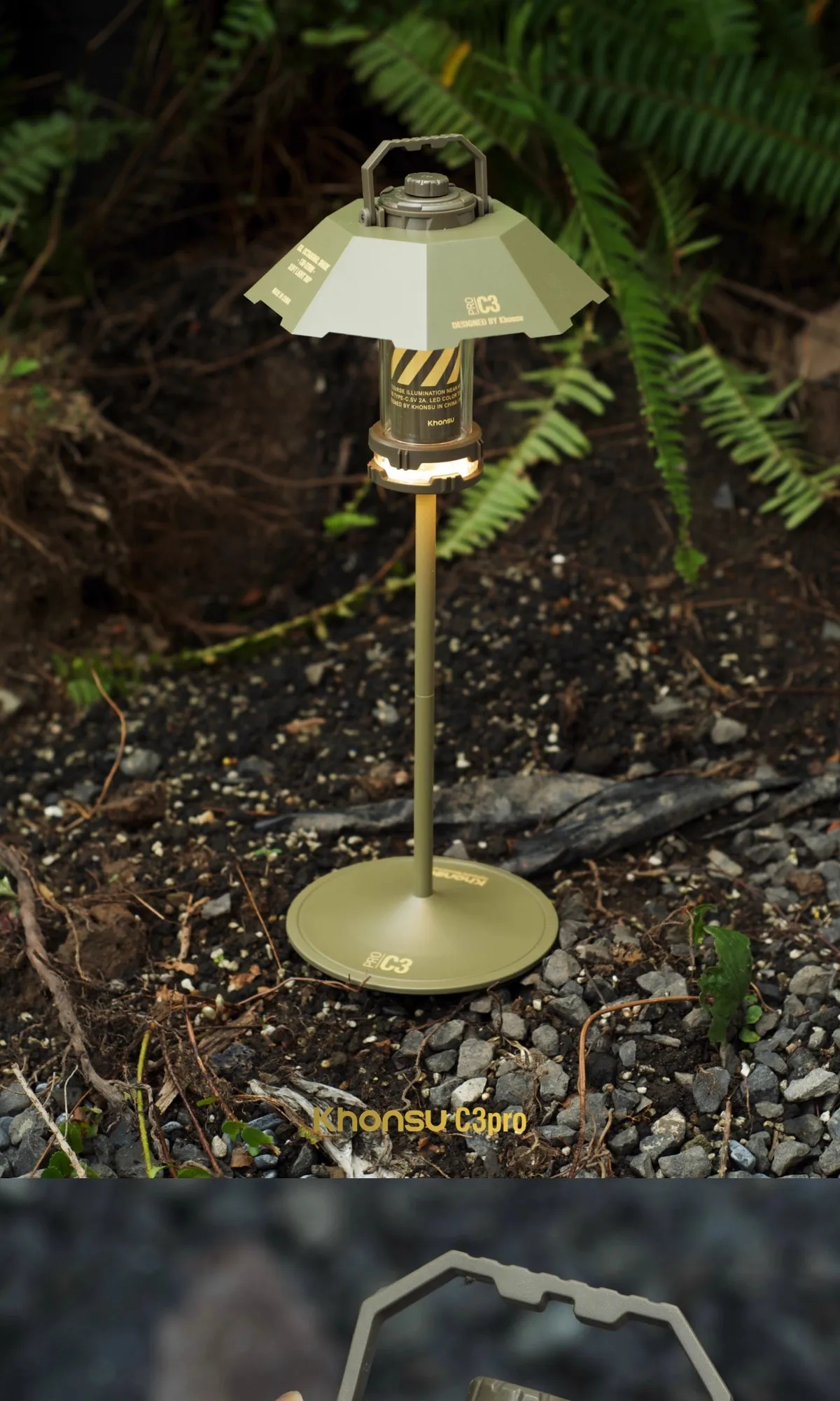 5000mAh Tactical Camping Lamp Portable Rechargeable Tent Lamp Outdoor LED Flashlight For Outdoor Camping Hiking Fishing