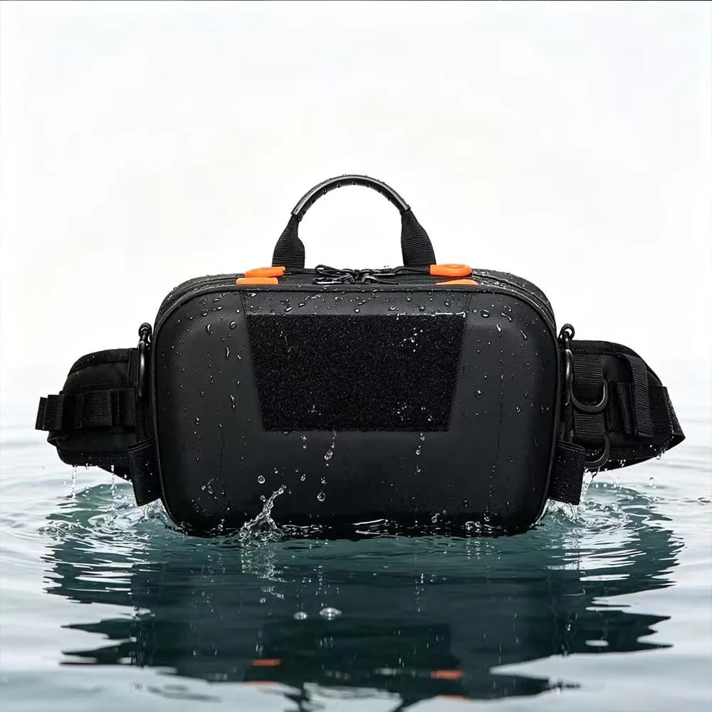 Lure Bag Fishing Gear Bag Multi-Functional Waist Bag Cross-Body Bag Large Capacity Fishing Rod Bag