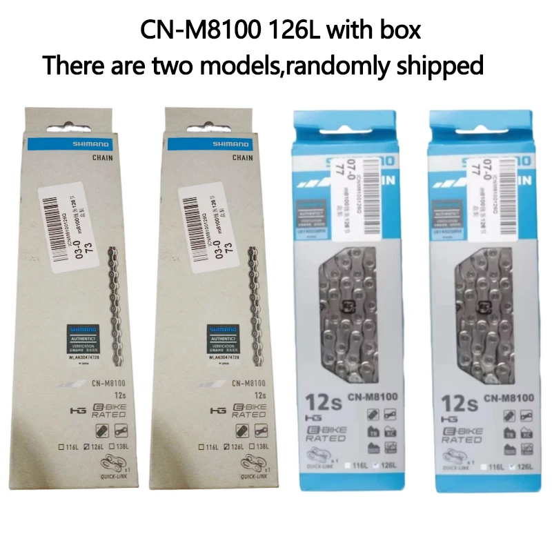 SHIMANO DEORE XT CN-M8100 HG 12Speed 114L/118L/126L HYPERGLIDE+ Chain 12s Bicycle Original Chain Bike Chain