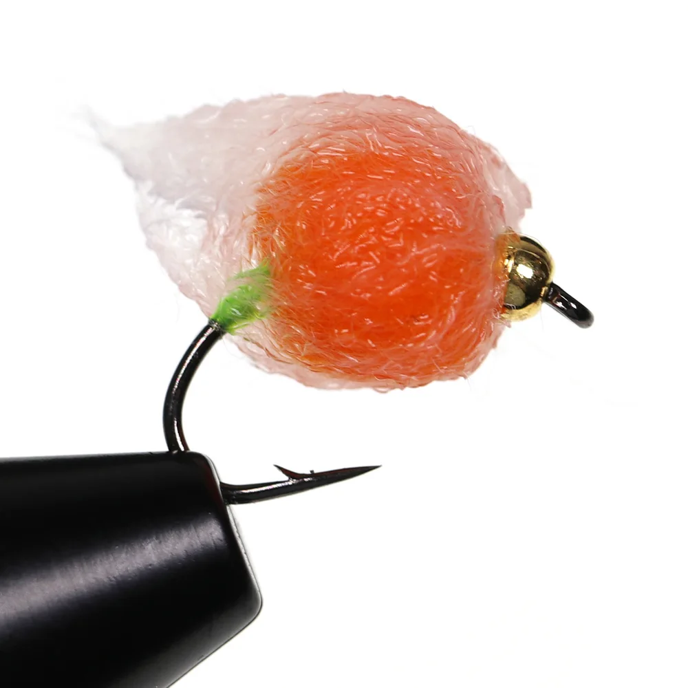 8/12pcs Bead Head Glo Bug Salmon Egg Fly Salmon Fish Roe Wet Flies Fast Sinking Trout Steelhead Fishing Artificial Bait Lure