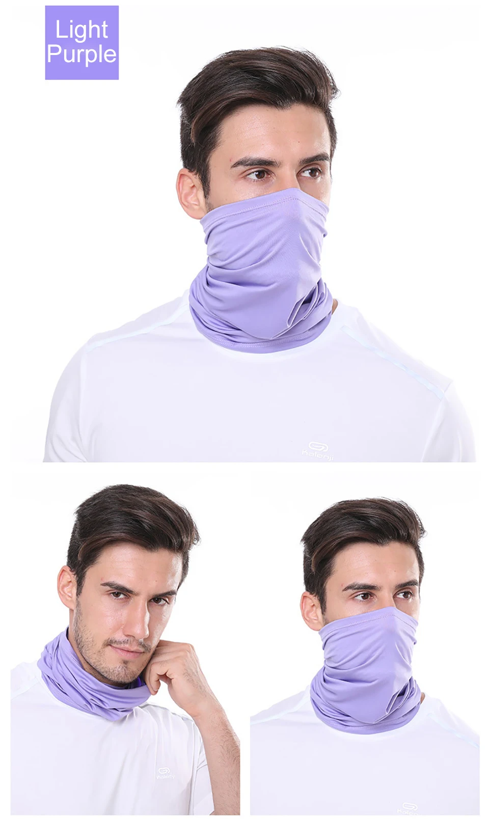 GTUBIKE Ice Silk Bandana Neck Gaiter Breathable UV Protection Hiking Face Mask Outdoor Sports Sunscreen Fishing Face Cover Scarf