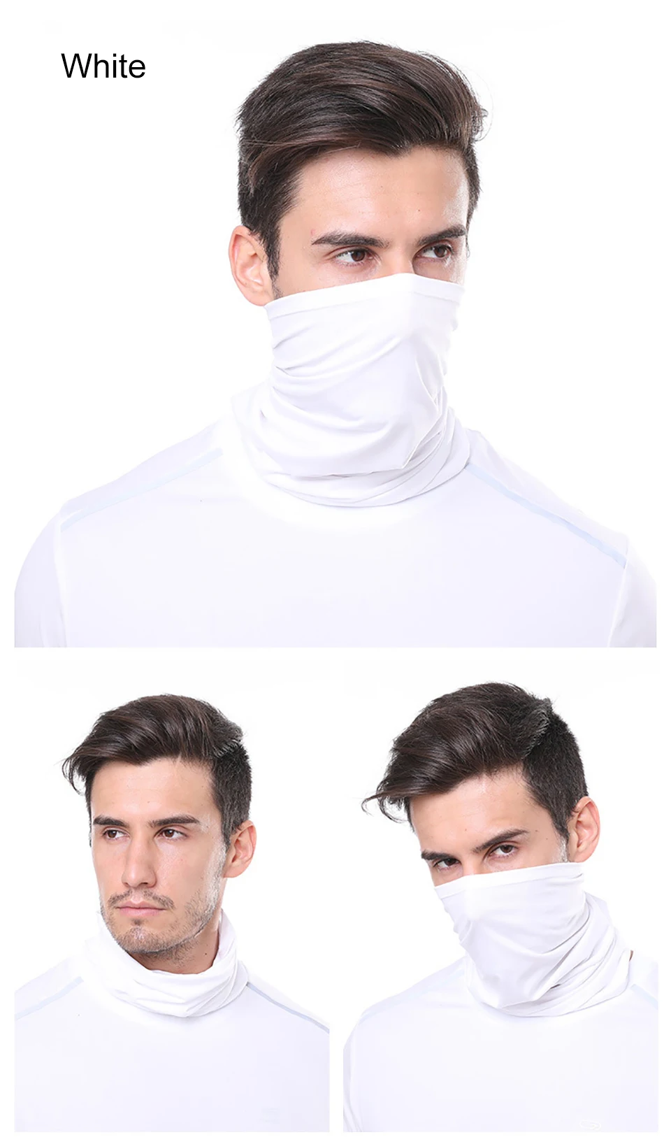GTUBIKE Ice Silk Bandana Neck Gaiter Breathable UV Protection Hiking Face Mask Outdoor Sports Sunscreen Fishing Face Cover Scarf