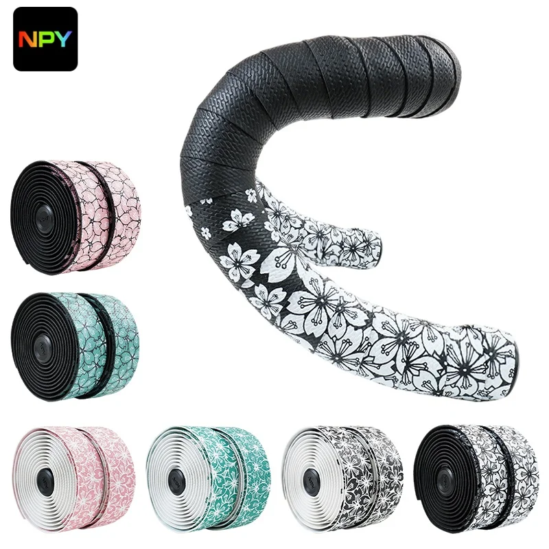 NPY Cherry Blossom Handlebar Tape Road EVA Bicycle Handlebar Tape Riding Handlebar Strap Bicycle Accessorie