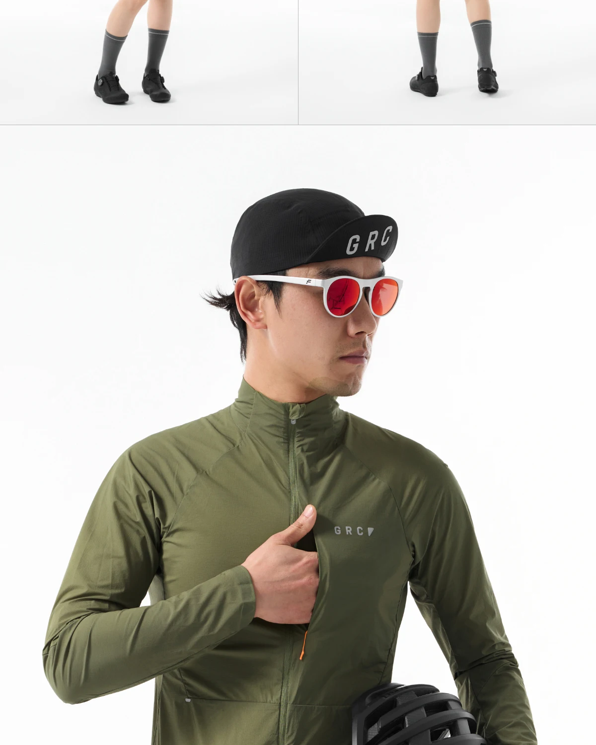 GRC Cycling Apparel Unisex Tech Wind Jacket Windproof Breathable for Outdoor Cycling
