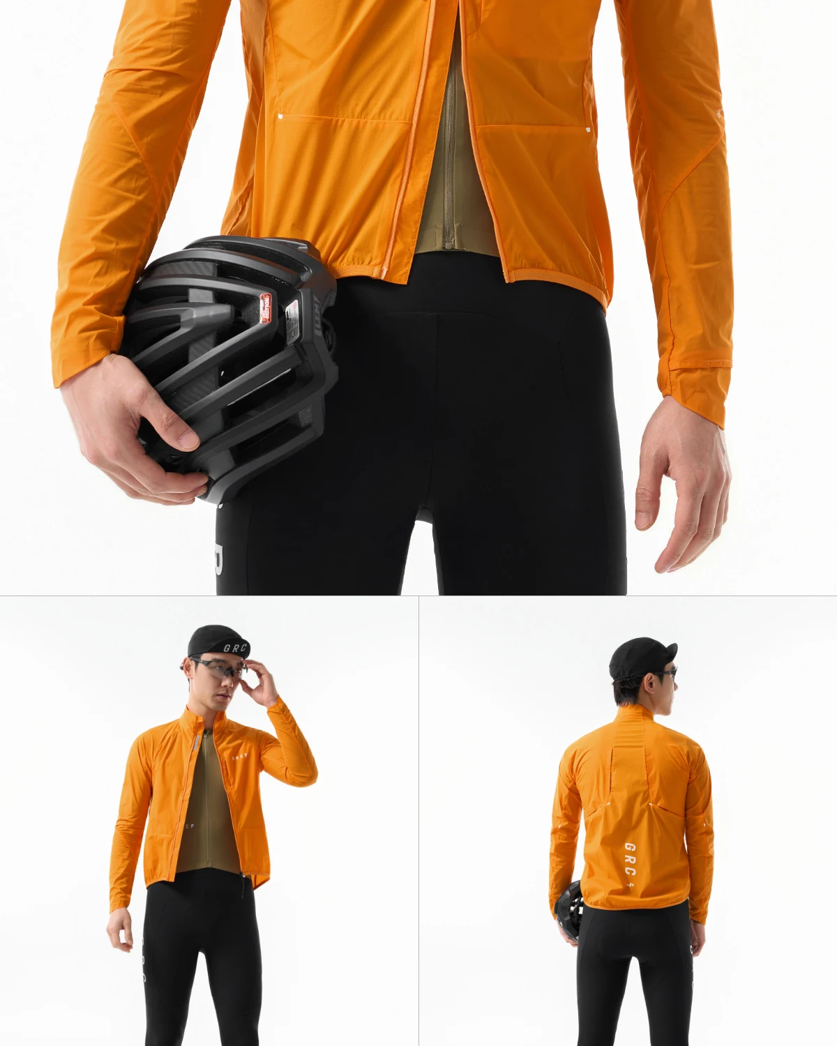 GRC Cycling Apparel Unisex Tech Wind Jacket Windproof Breathable for Outdoor Cycling