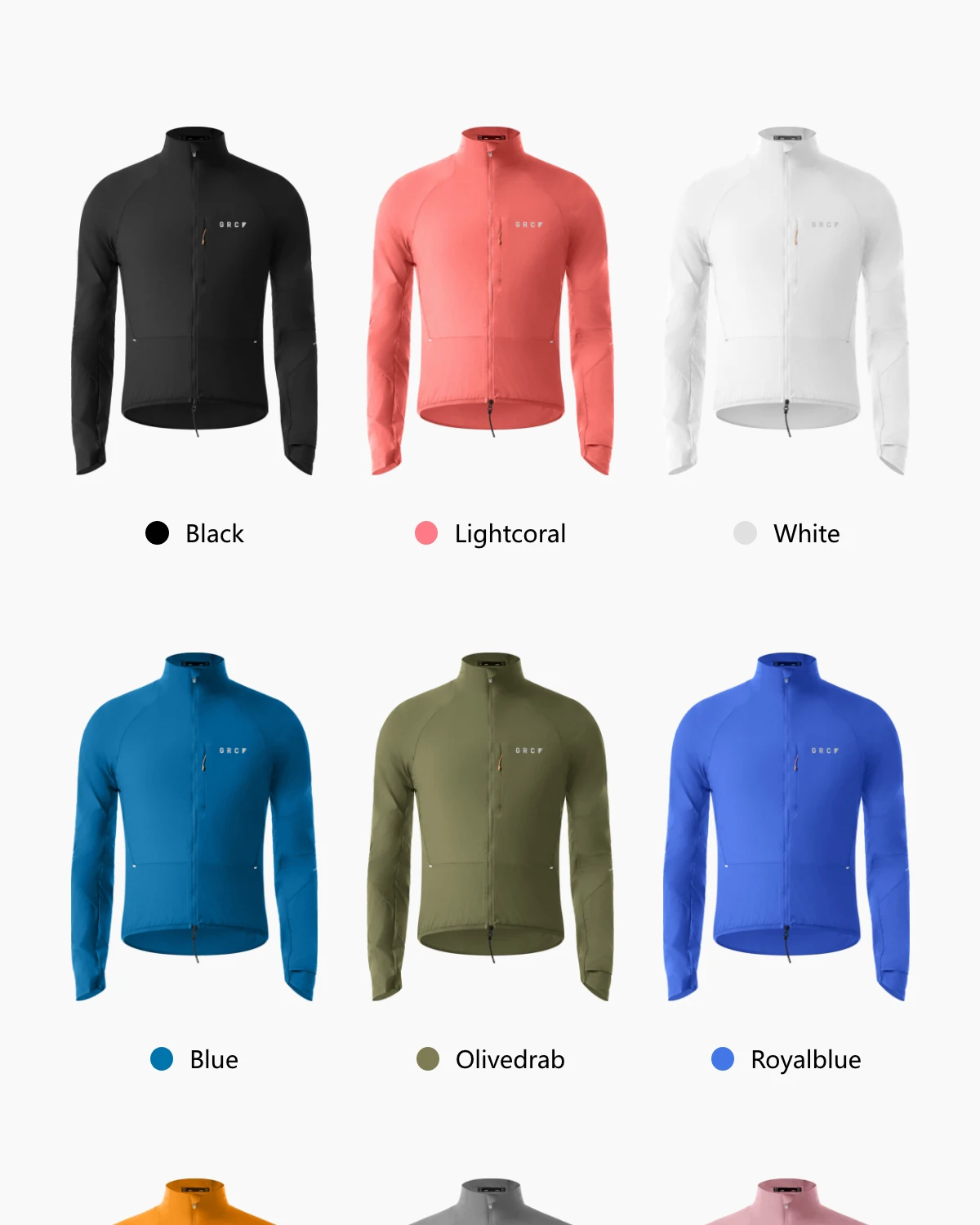 GRC Cycling Apparel Unisex Tech Wind Jacket Windproof Breathable for Outdoor Cycling