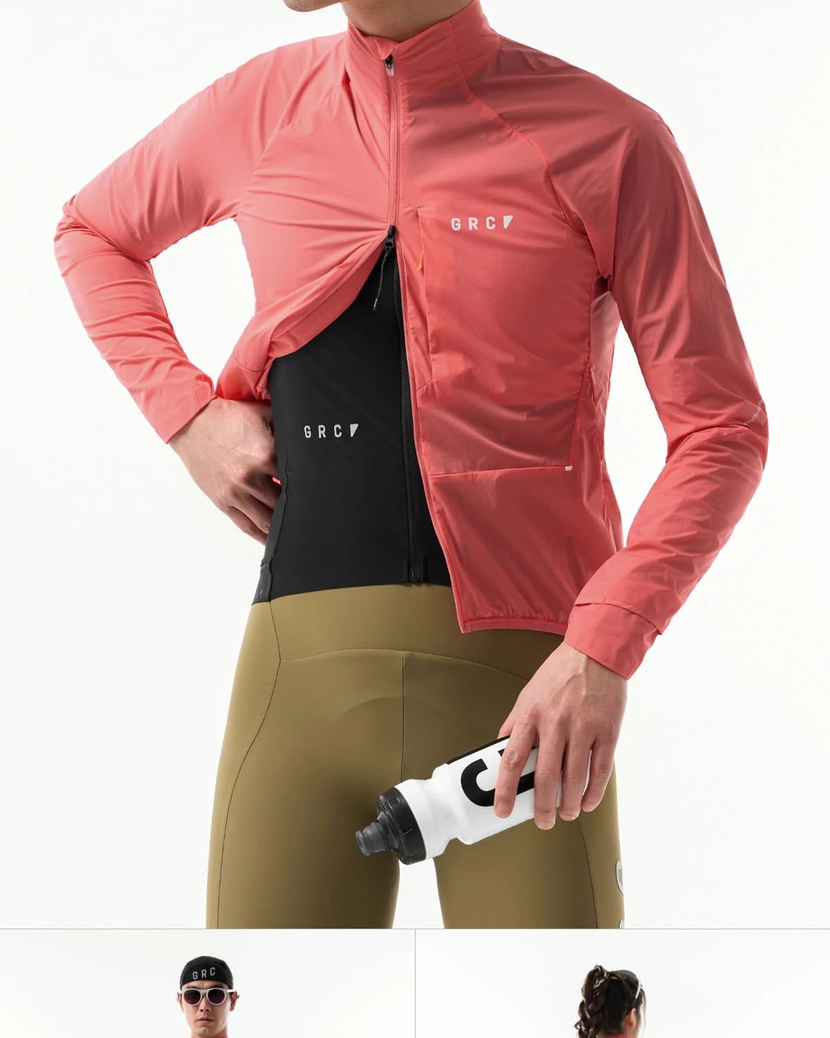 GRC Cycling Apparel Unisex Tech Wind Jacket Windproof Breathable for Outdoor Cycling