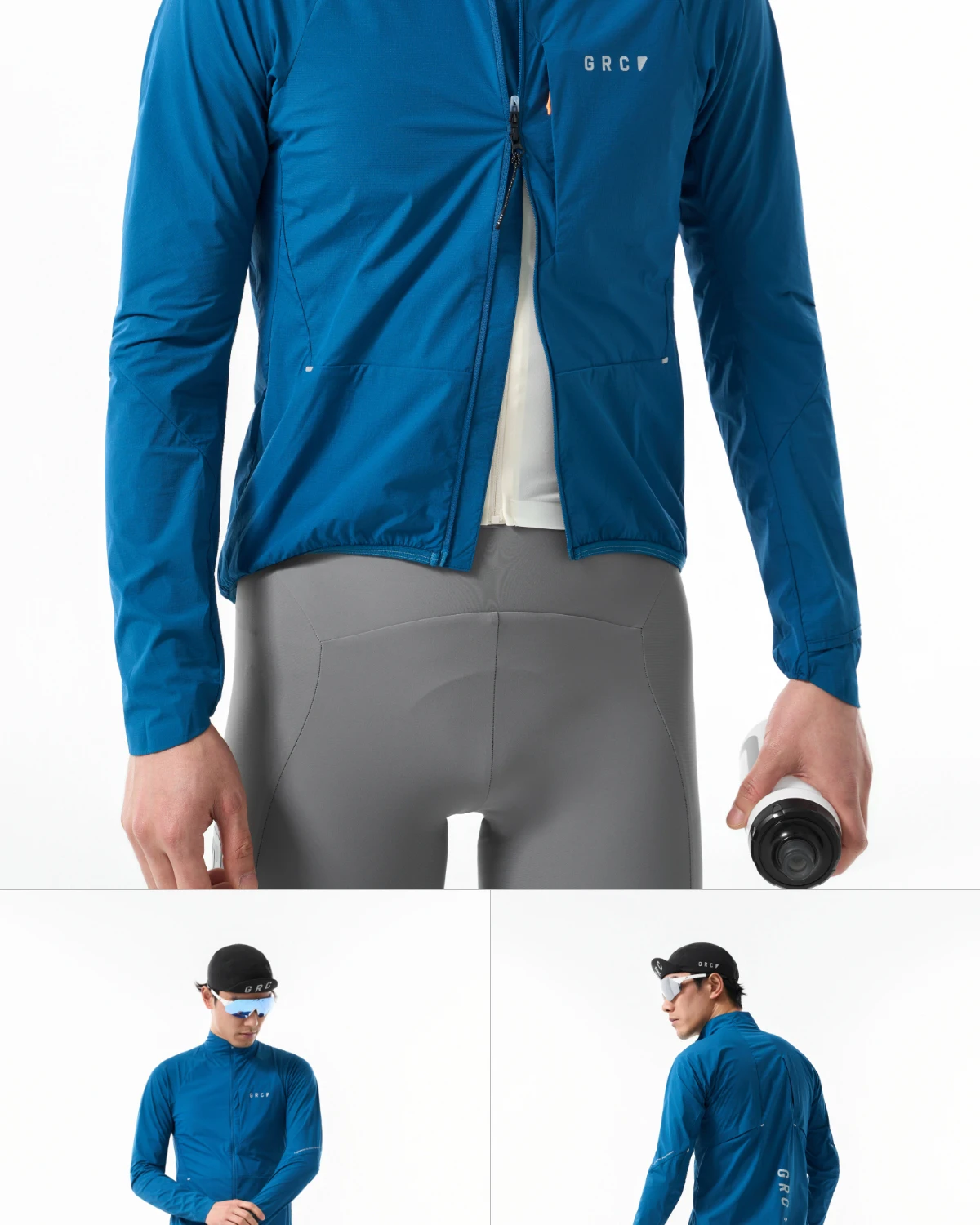 GRC Cycling Apparel Unisex Tech Wind Jacket Windproof Breathable for Outdoor Cycling