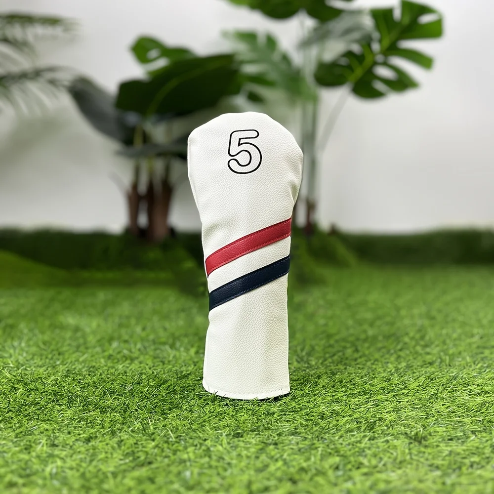 1/4pcs Golf Club Cover, Number Print Golf Club Cover, Waterproof PU Club Protective Cover