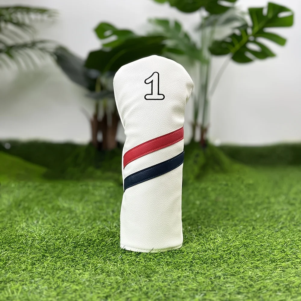 1/4pcs Golf Club Cover, Number Print Golf Club Cover, Waterproof PU Club Protective Cover