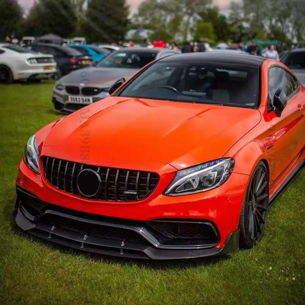 GT Style Front Grille Bumper Grill For Mercedes W205 Benz C C205 S205 C43 2014-2021 like C260 C250 C180 C200 C300 Sport Tuning