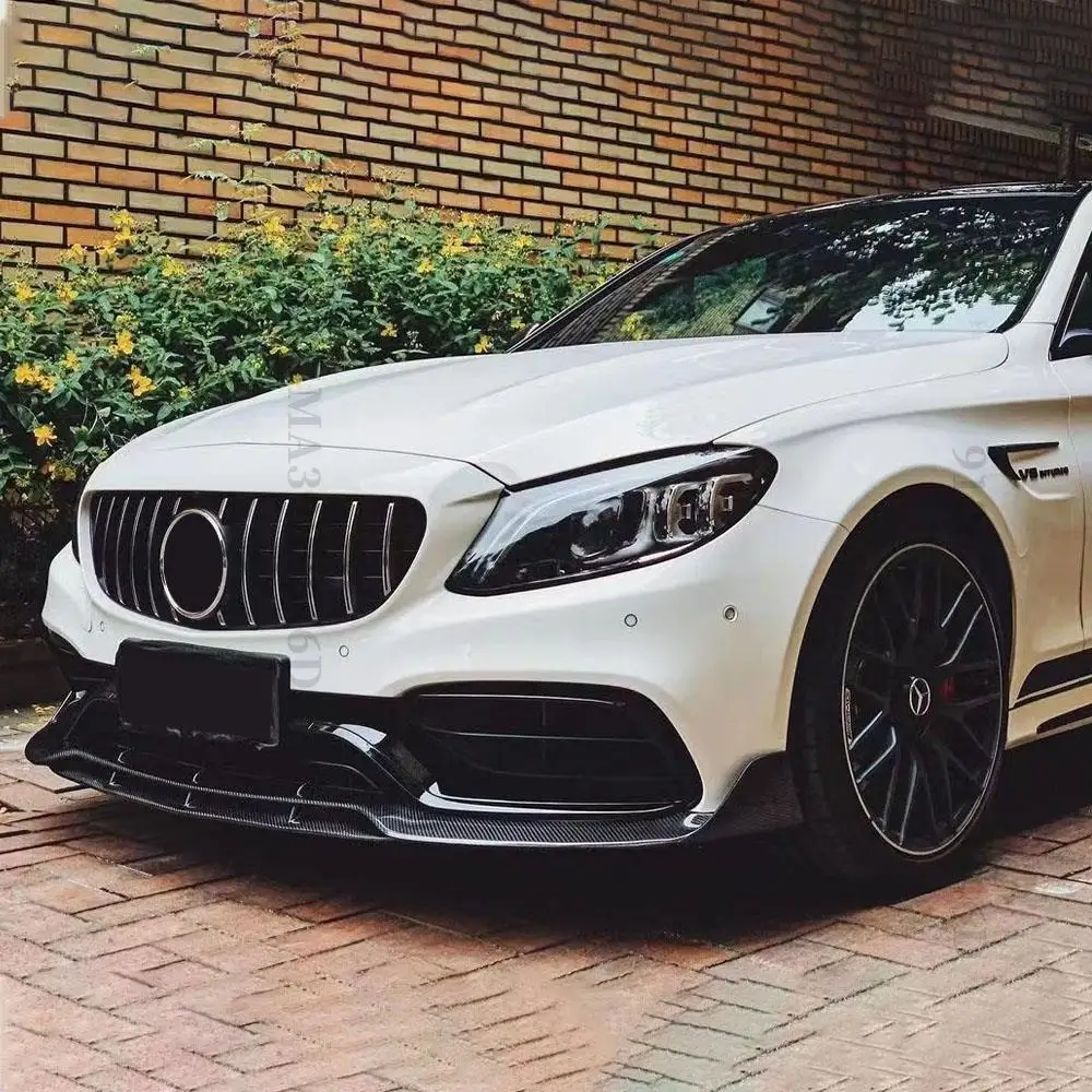 GT Style Front Grille Bumper Grill For Mercedes W205 Benz C C205 S205 C43 2014-2021 like C260 C250 C180 C200 C300 Sport Tuning