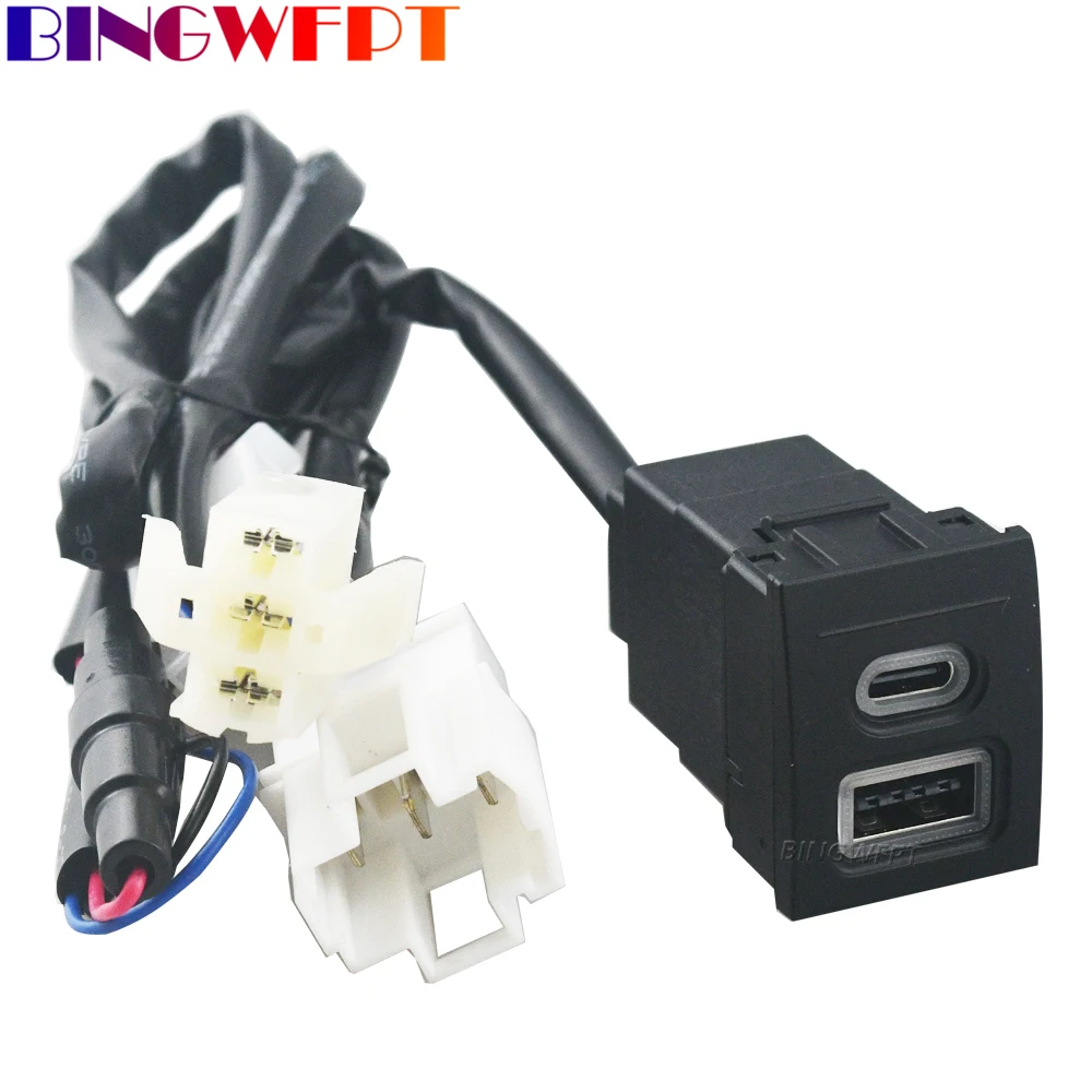 Car Phone Charger Socket Double QC3.0 Type C PD USB Charging Power Adapter For VW Volkswagen Polo 9n Polo 9n3 04-11 Accessories