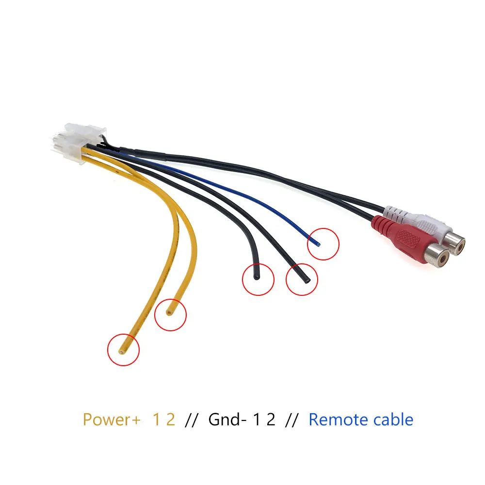 10 Pin Car Stereo Amplifier Power Harness Sub-woofer RCA Plug For Pioneer TS-WX1210A TS-WX101A TS-WX300TA TS-WX300A TS-WX400DA
