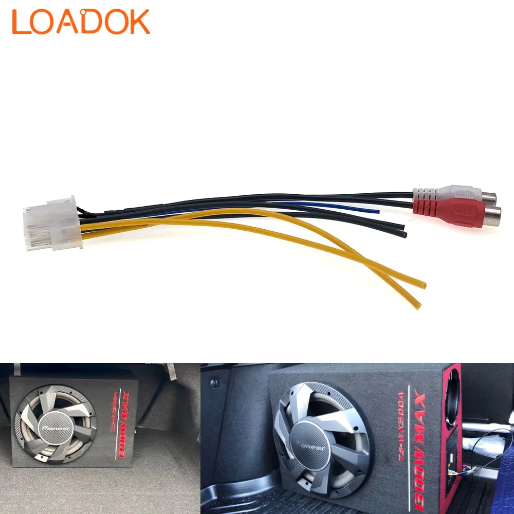 10 Pin Car Stereo Amplifier Power Harness Sub-woofer RCA Plug For Pioneer TS-WX1210A TS-WX101A TS-WX300TA TS-WX300A TS-WX400DA