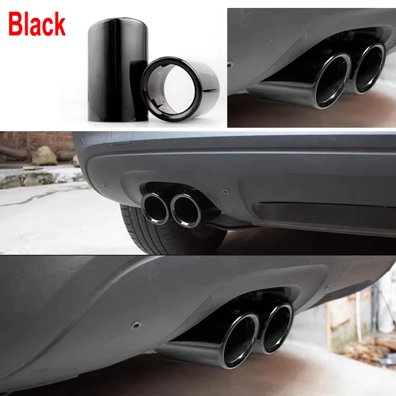 Car Tailpipe Exhaust Muffler Tip Pipe Cover For VW Touran 5T1 TIGUAN MK2 GOLF MK7 POLO 6R JETTA MK6 Auto Accessories
