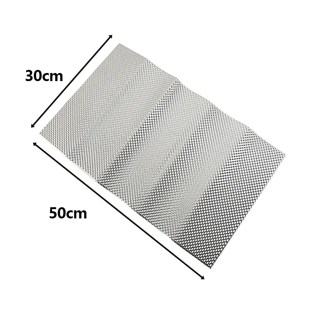 Easily Flexes 100% New Entering The Cabin Heat Shield Heat Shield Aluminum Embossed Exhausts Electrical Silver