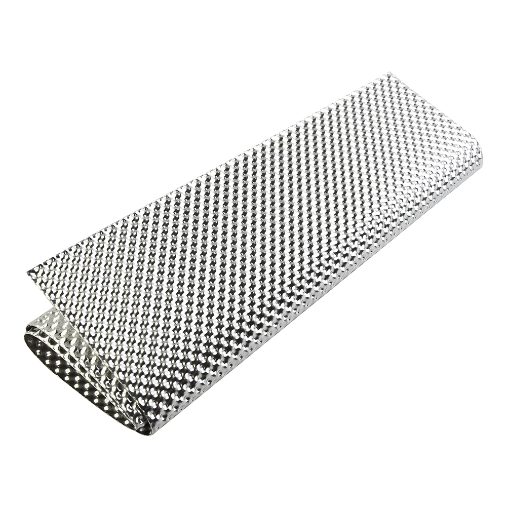 Easily Flexes 100% New Entering The Cabin Heat Shield Heat Shield Aluminum Embossed Exhausts Electrical Silver
