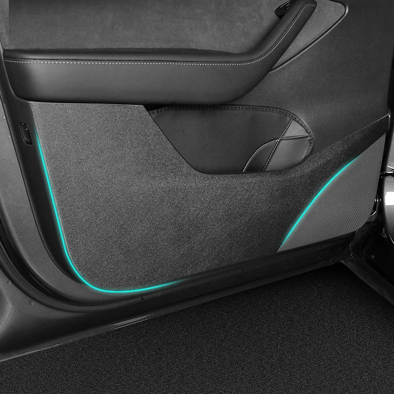 for Tesla Model 3/Y/6-Seater Model YL Car Door anti Kick Pad, Door Panel Protective Pad, anti Stepping and anti Dirt Pad