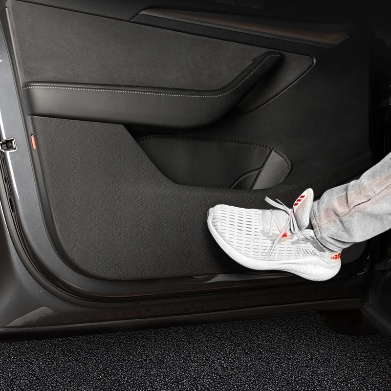 for Tesla Model 3/Y/6-Seater Model YL Car Door anti Kick Pad, Door Panel Protective Pad, anti Stepping and anti Dirt Pad