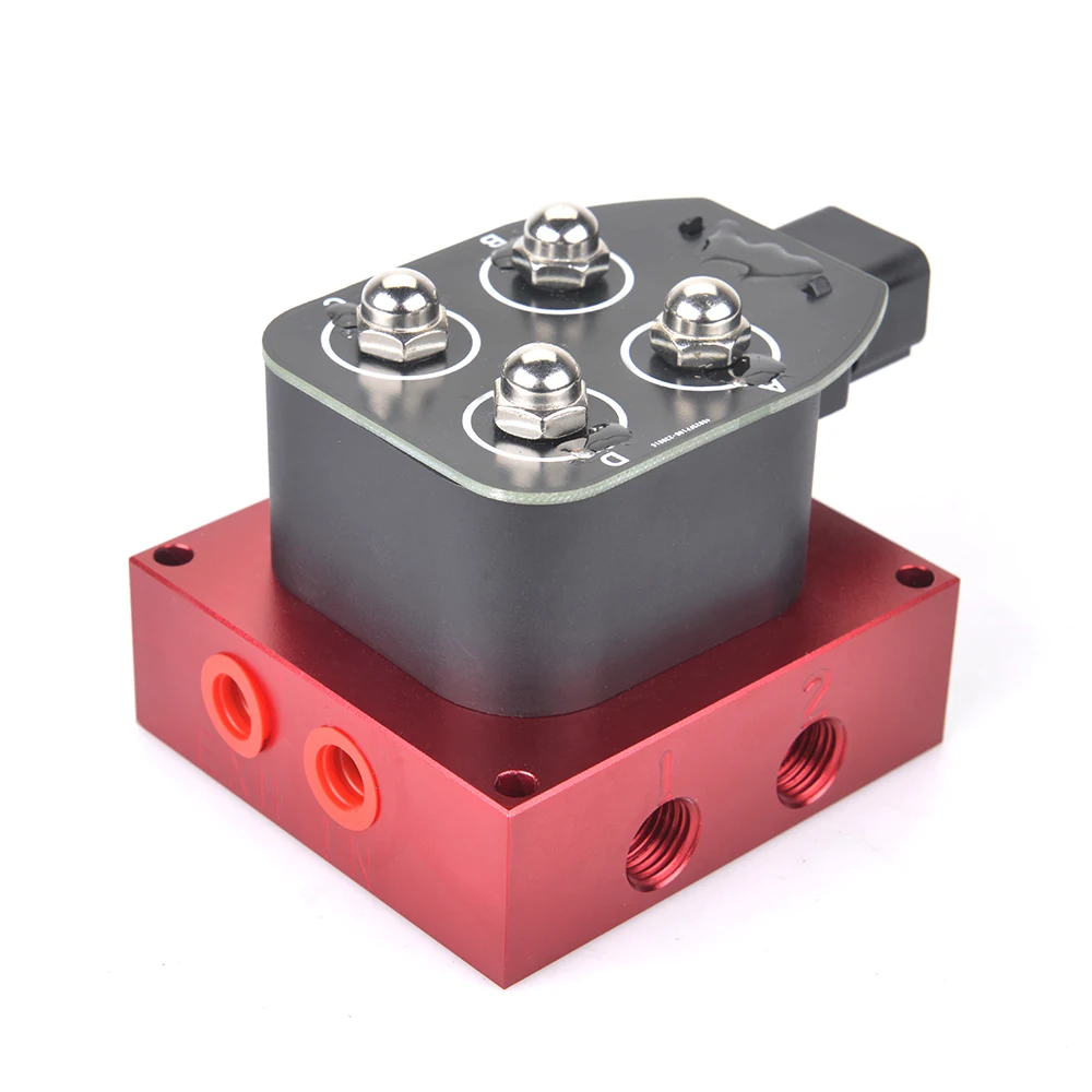 Red Universal Air Ride Suspension Manifold Valve 1/4 1/8"npt Fast Air Bag Control fbss (0-300psi)