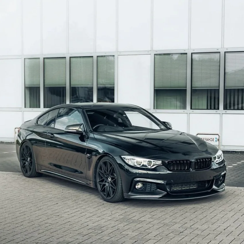 For BMW 4 Series F32 F33 F36 420i 430i 420d M440i 2014-2020 4Pcs Front Bumper Lip ABS Glossy Black Or Carbon Fiber Look Spoiler