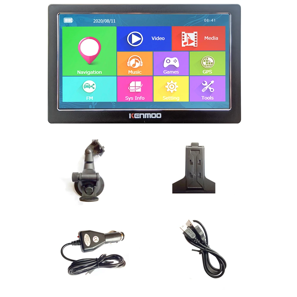 7 Inch HD GPS Portable Navigation 512M RAM 2026 Maps for Europe Russia Car TRUCK CAMPING Caravan Navigator Free Lifetime Update